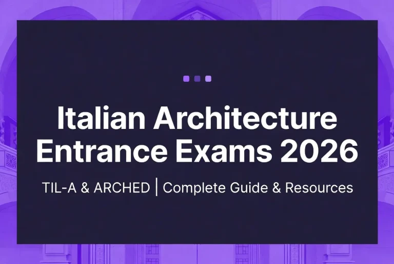 آزمون معماری ایتالیا ۲۰۲۶ TIL-A و ARCHED راهنمای کامل منابع و آمادگی